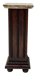 French Art Deco Pedestal with Multi-Colored Marble Top, 1930s